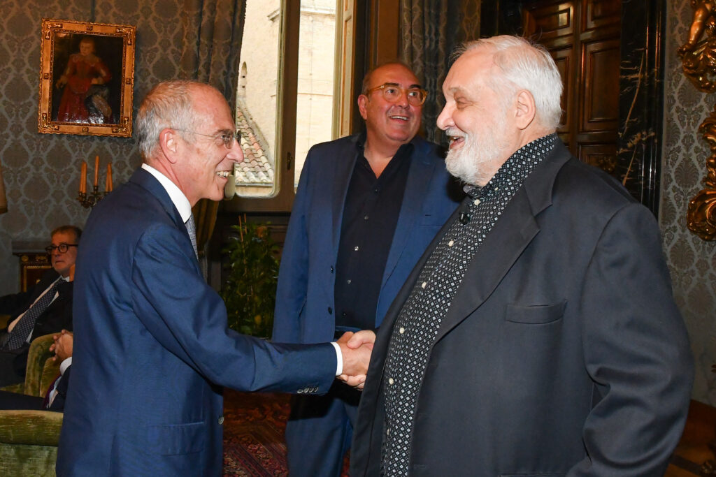 Premio Socrate 2022, Foto Di Maurizio Riccardi. Da Sinistra, Francesco Starace, Tony Eustor E Cesare Lanza