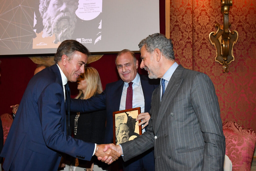 Premio Socrate 2022, Foto Di Maurizio Riccardi. Da Sinistra, Giuseppe Lasco, Vincenzo Sanasi D'Arpe E Emilio Petrone